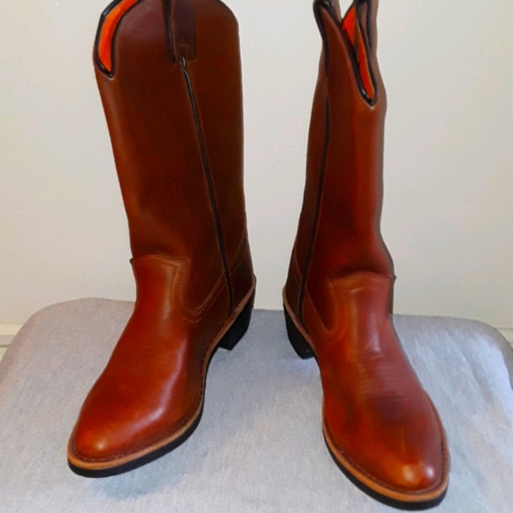 Leather cowboy boots